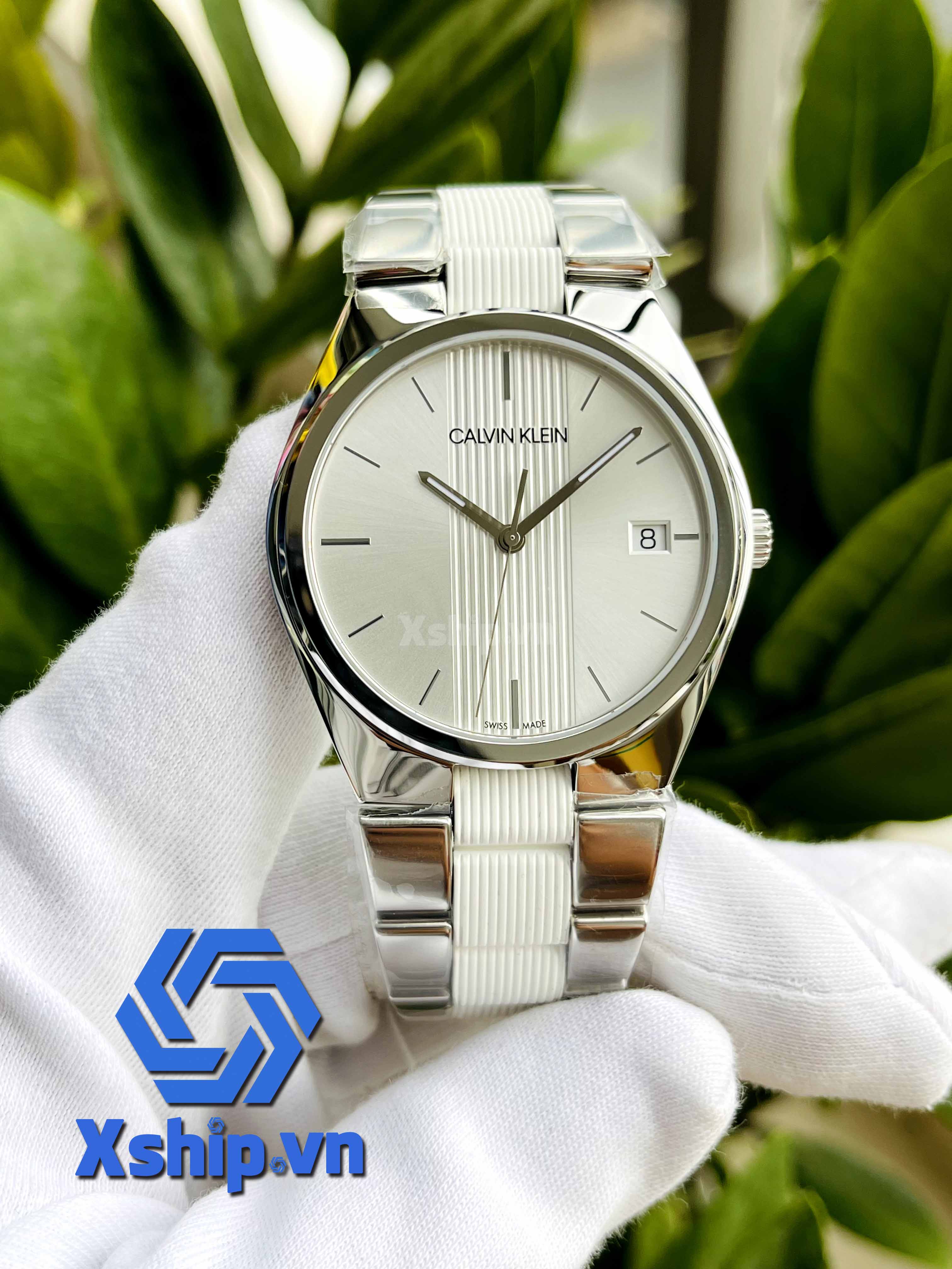 Calvin Klein Contra Quartz Silver Dial Men Watch K9E211K6